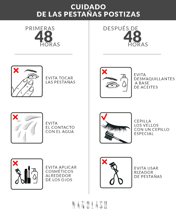 Cómo cuidar las pestañas postizas